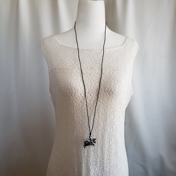 CELTIC SPIRIT Irish pewter Celtic Ox Cow corded necklace. 18" - 36" adjustable - Picture 6 of 10